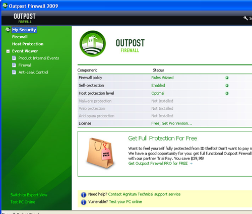 Outpost Firewall Free